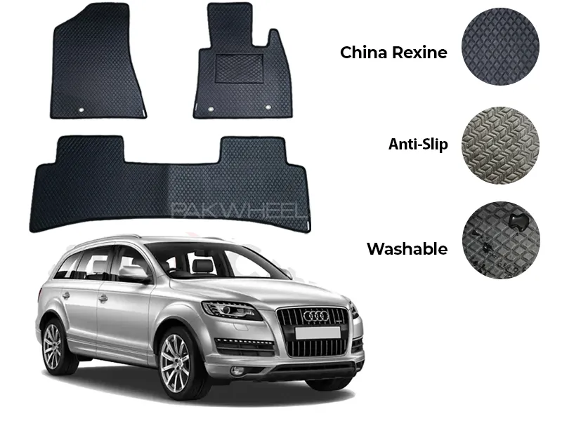 Audi Q7 China Rexine Floor Mat 6PCS - Model 2005-2015 Image-1