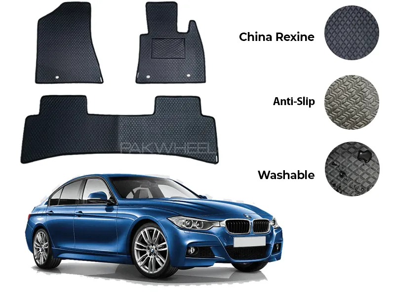 BMW 3 Series China Rexine Floor Mat 3PCS - Model 2012-2018 Image-1