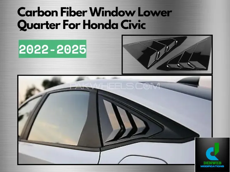 Carbon Fiber Window Lower Quarter For Honda Civic 2022-2025 Image-1
