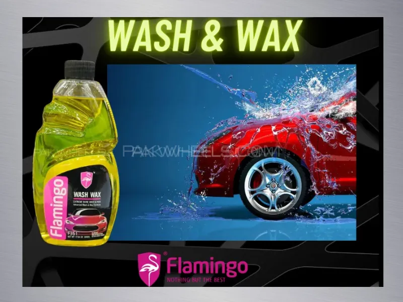 Flamingo Wash & Wax-500ML | Extreme Shine Wash & Wax Advance Wash & Wax Formula Image-1