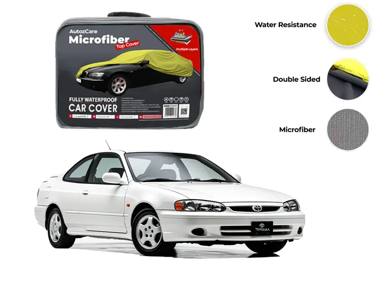 Toyota Corolla Microfiber Car Top Cover - Model 1995-2002 Image-1