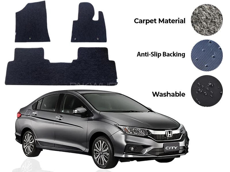 Honda City Genuine Fitting Carpet Floor Mat 3PCS - Model 2022-2025 Image-1