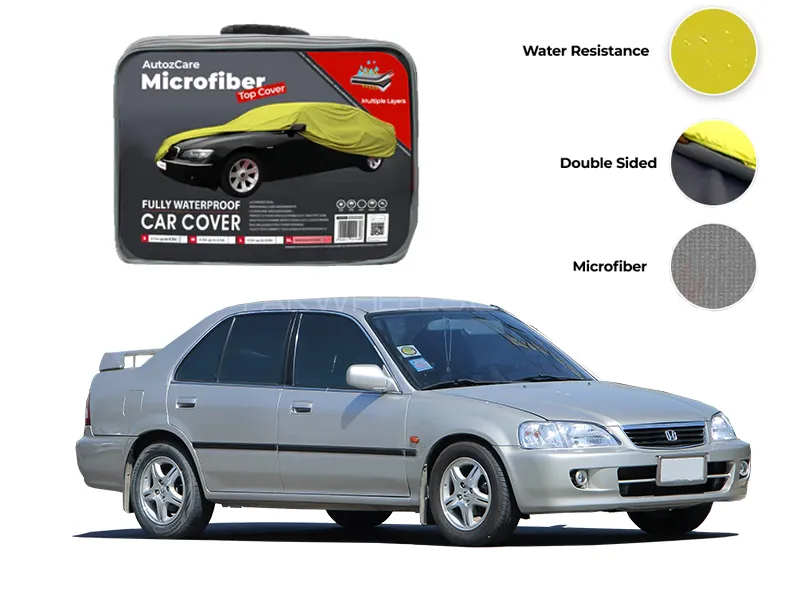 Honda City Microfiber Car Top Cover - Model 1998-2002 Image-1