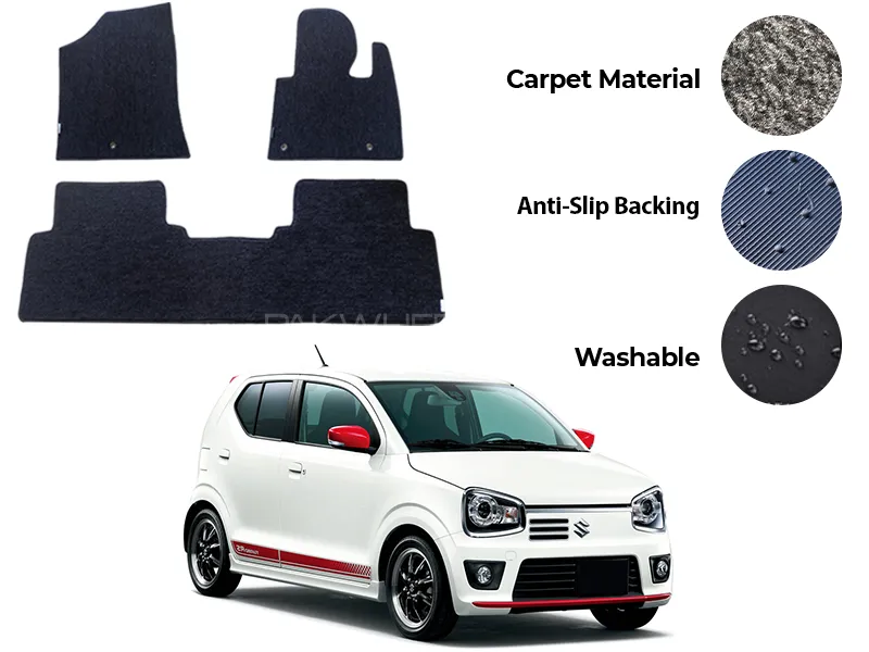 Suzuki Alto Japanese Fitting Carpet Floor Mat 3PCS - Model 2014-2025 Image-1