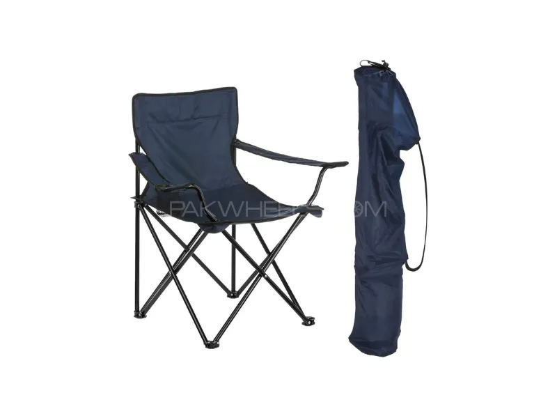 Zingfix Foldable Travel Chair – Portable & Lightweight (Dark Blue Color) Image-1
