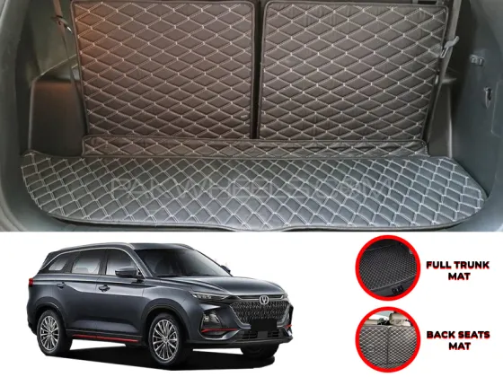 Changan Oshan X7 Custom Car Complete 7D Cabine Mat | Complete 7d Trunk Room Mat- Model 2022-2025 Image-1