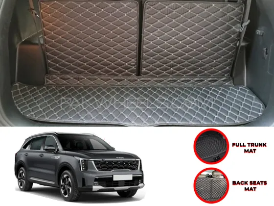 Kia Sorento Custom Car Complete 7D Cabine Mat | Complete 7d Trunk Room Mat- Model 2021-2025 Image-1