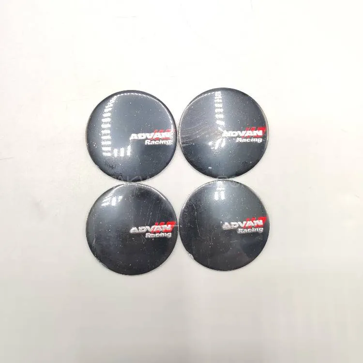 Universal 4.5mm Metal patri Wheel Logo in Premium Quality 4 Pcs Set Image-1