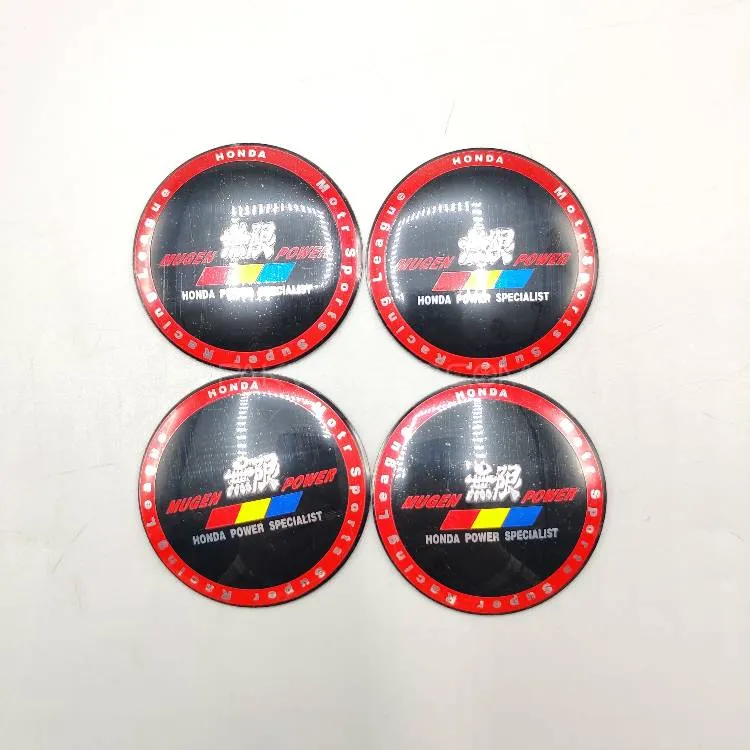 Universal 6.5mm Metal patri Wheel Logo in Premium Quality 4 Pcs Set Image-1