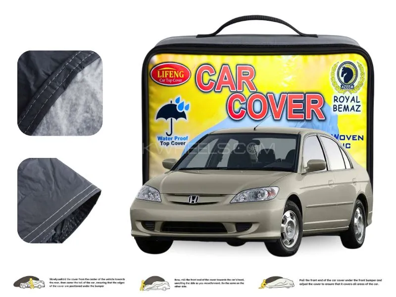 Honda Civic 2006 Double Coat PVC With Cotton Car Cover Image-1