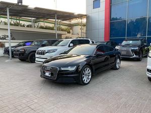 Audi A7 Sportback 50 Quattro
Executive Edition 
Manufacturing: 2014 
Model year: 2015 on all papers
Mileage: 35,900 km
Reg: Karachi 

*Sunroof 
*Power Spoiler
*Bose Sound System 
*Leather Electric Seats
*Memory Seats
*Power Boot
*Matrix LED Lights

Calling and Visiting Hours

Monday to Saturday

11:00 AM to 7:00 PM