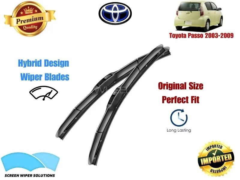 Toyota Passo 2003-2009 Aero Design Soft Wiper Blade set - Premium Quality Image-1