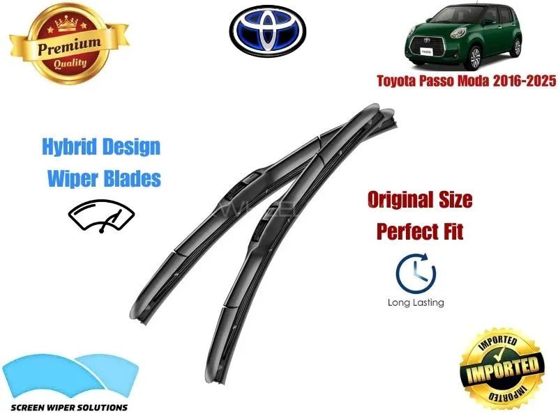 Toyota Passo Moda 2016-2025 Aero Design Soft Wiper Blade set - Premium Quality Image-1