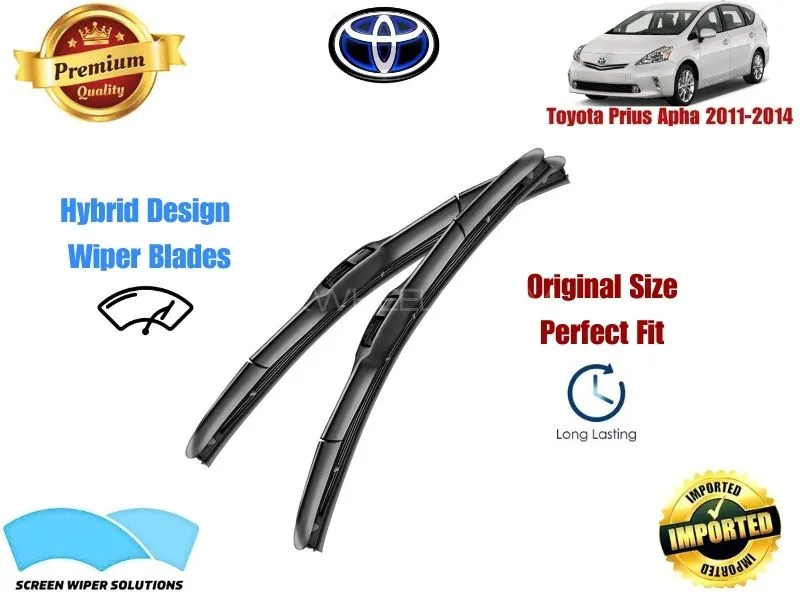 Toyota Prius Alpha 2017-2020 Aero Design Soft Wiper Blade set - Premium Quality Image-1