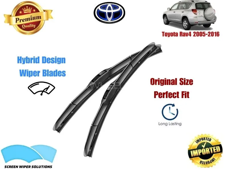 Toyota Rav4 2005-2016 Aero Design Soft Wiper Blade set - Premium Quality Image-1