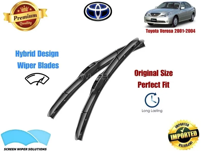 Toyota Verosa 2001-2004 Aero Design Soft Wiper Blade set - Premium Quality Image-1