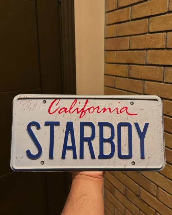 California STARBOY Metal Licence Plate Image-1