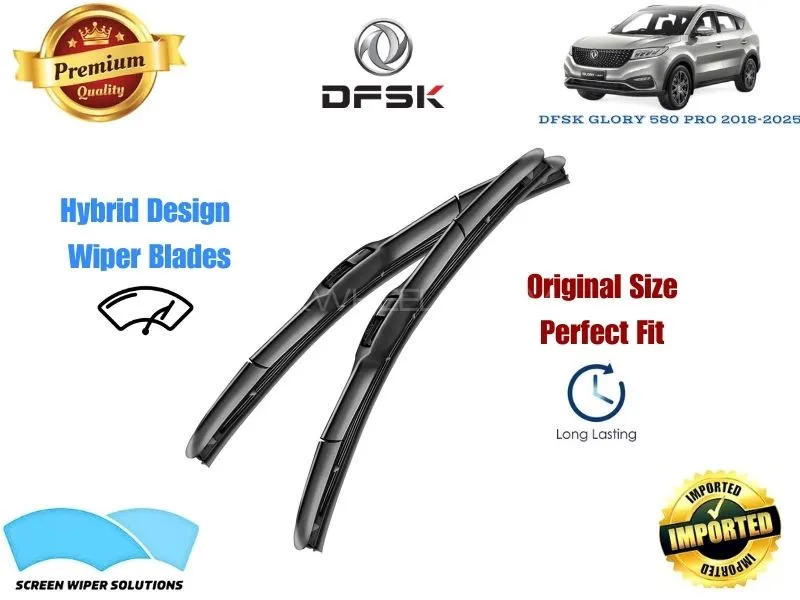 DFSK Glory 580 Pro 2018-2025 Aero Design Soft Wiper Blade set - Premium Quality Image-1