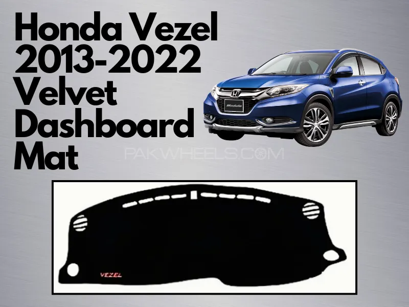 Honda Vezel 2013-2022 Premium Quality Customized Velvet Car Dashboard Anti Slip Mat - Car Dashboard Image-1