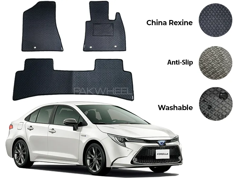 Toyota Corolla Hybrid China Rexine Floor Mat 4PCS - Model 2018-2025 Image-1
