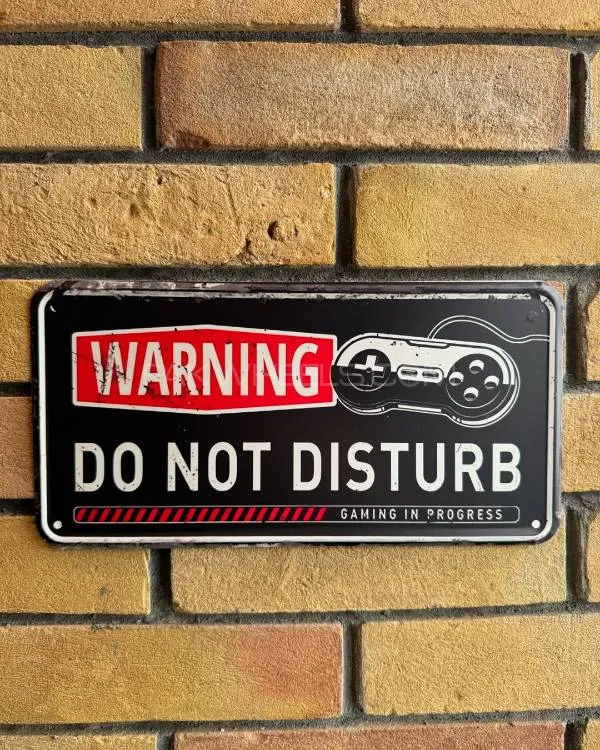 Gaming Do Not Disturb Metal Licence Plate Image-1