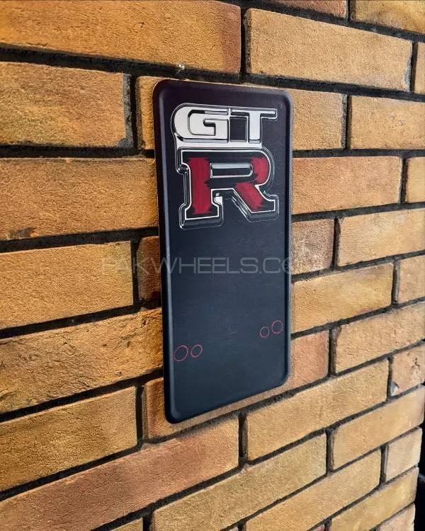 Nissan GTR Vertical Metal Licence Plate 2 Image-1