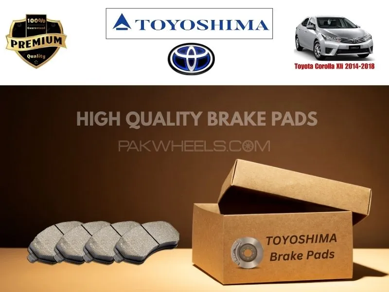 Toyota Corolla 2014-2018 Toyoshima Front Brake Pads - High Quality Image-1