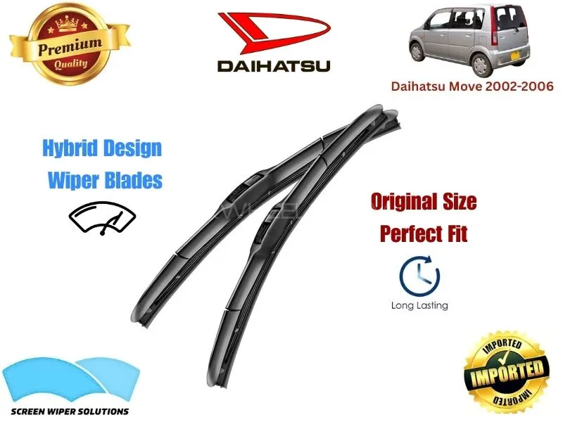  Daihatsu Move 2002-2006 Aero Design Soft Wiper Blade set - Premium Quality Image-1