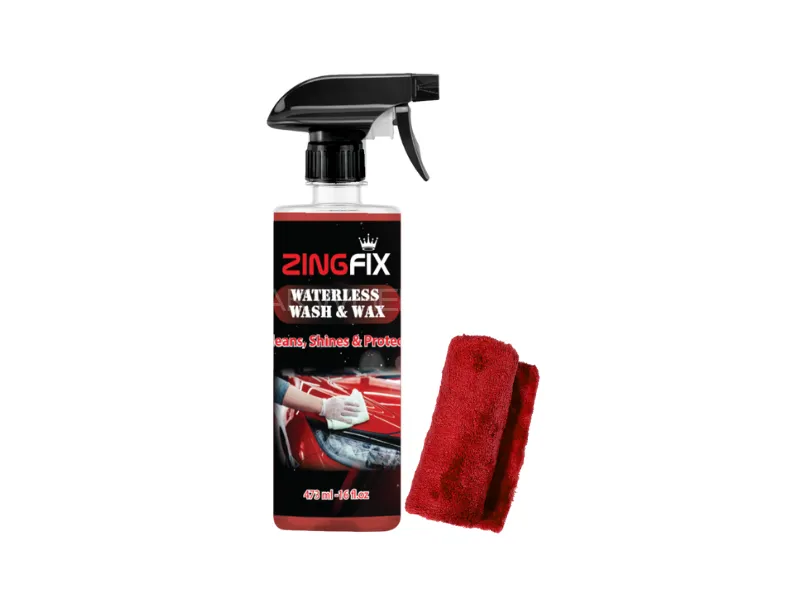 Zingfix Waterless Wash & Wax + Free Small Towel  Image-1