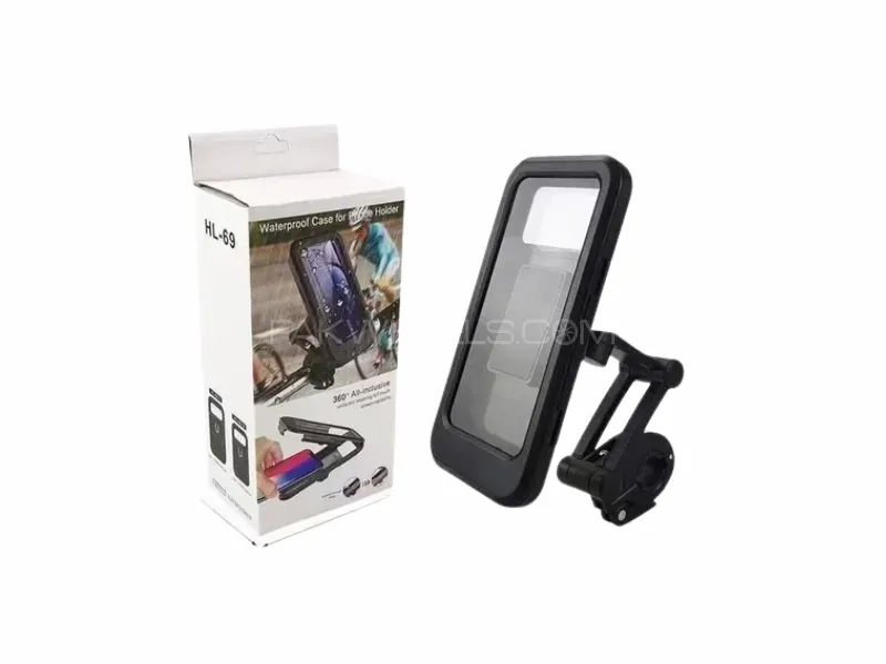 Bike Mount Waterproof Cell Phone Holder – 360° Rotation & Full Touchscreen Control Image-1