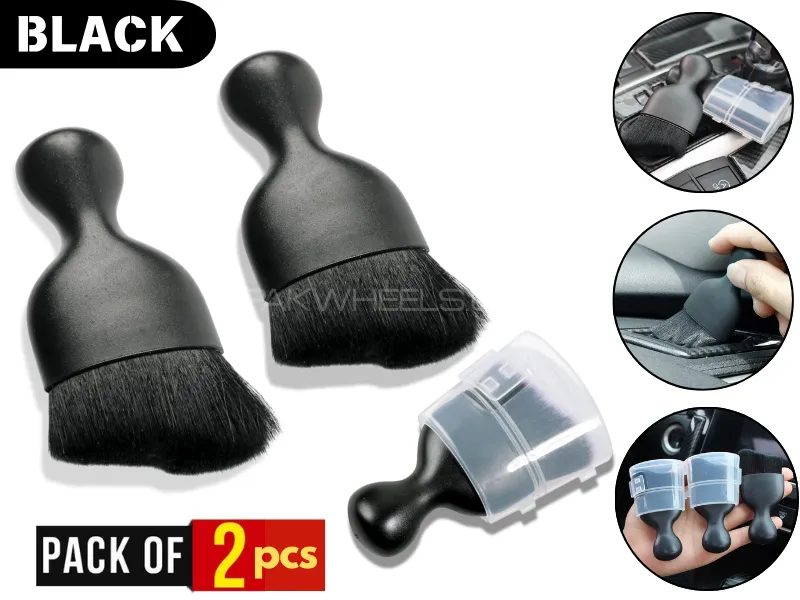 2pcs Car Soft Bristle Cleaning Brush, Car Detailing Brush ,Car Interior Dashboard Cleaning  Brush. Image-1