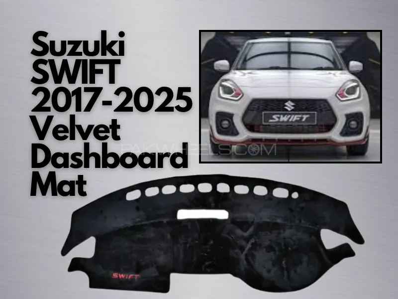 Suzuki Swift 2017-2025 Premium Quality Customized Velvet Car Dashboard Anti Slip Mat - Car Dashboard Image-1