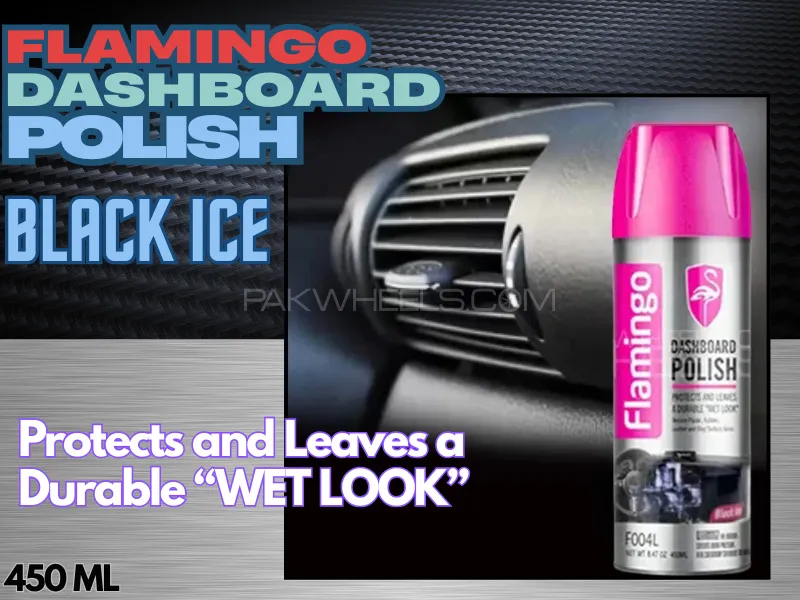 Flamingo Dashboard Polish [BLACK ICE] 450 ML Image-1
