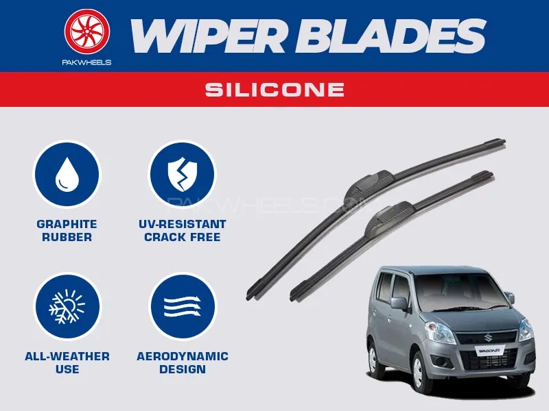 PakWheels Silicon Wiper Blades For Suzuki Wagonr Image-1