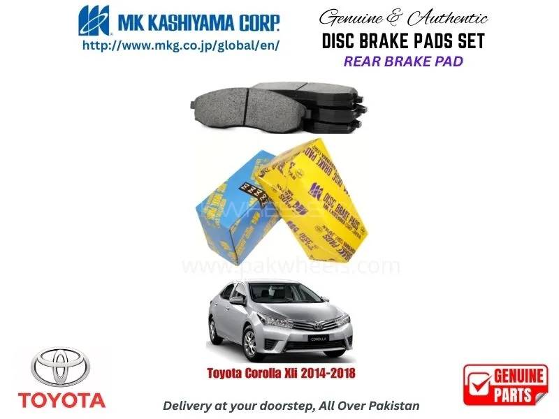 Toyota Corolla Xli 2014-2018 Rear Brake Pads MK Japan Image-1