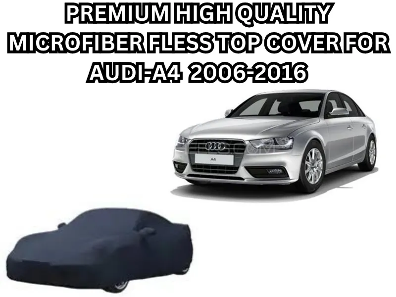 Premium High-Quality Microfiber Fleece Water Top Cover – Black (For Audi A4, 2006–2016) Image-1