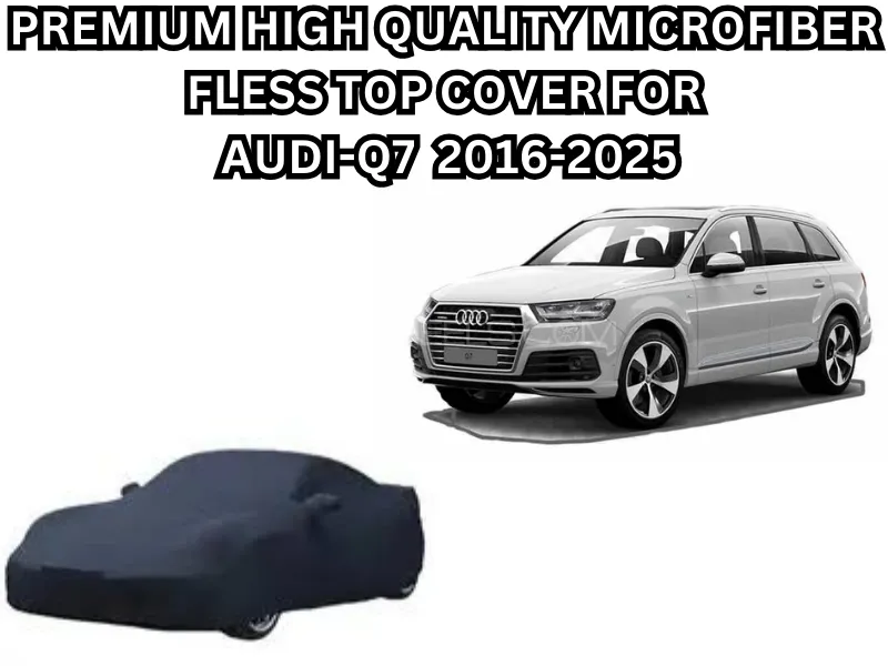 Premium High-Quality Microfiber Fleece Water Top Cover – Black (For Audi Q7, 2016–2025) Image-1