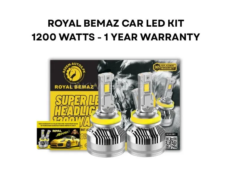 Royal Bemaz Car Led Kit 1200 Watts H11 - 1 Year Warranty Image-1