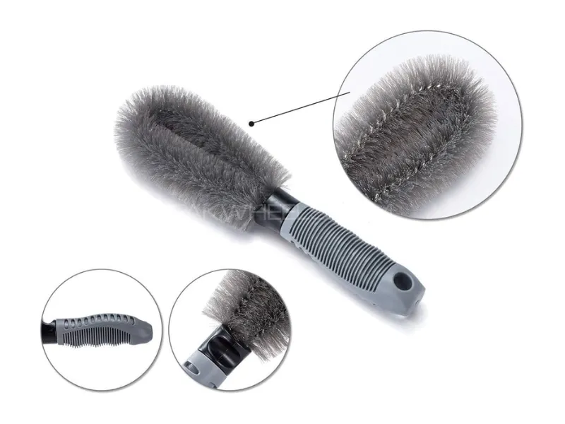 Car & Bike Rim Cleaning Brush – Precision Tool for Sparkling Wheel Rims Image-1