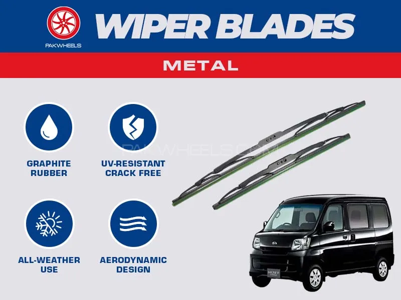 PakWheels Metal Wiper Blades For Daihatsu Hijet Image-1