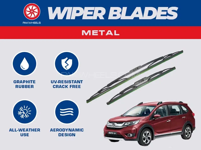 PakWheels Metal Wiper Blades For Honda Brv Image-1