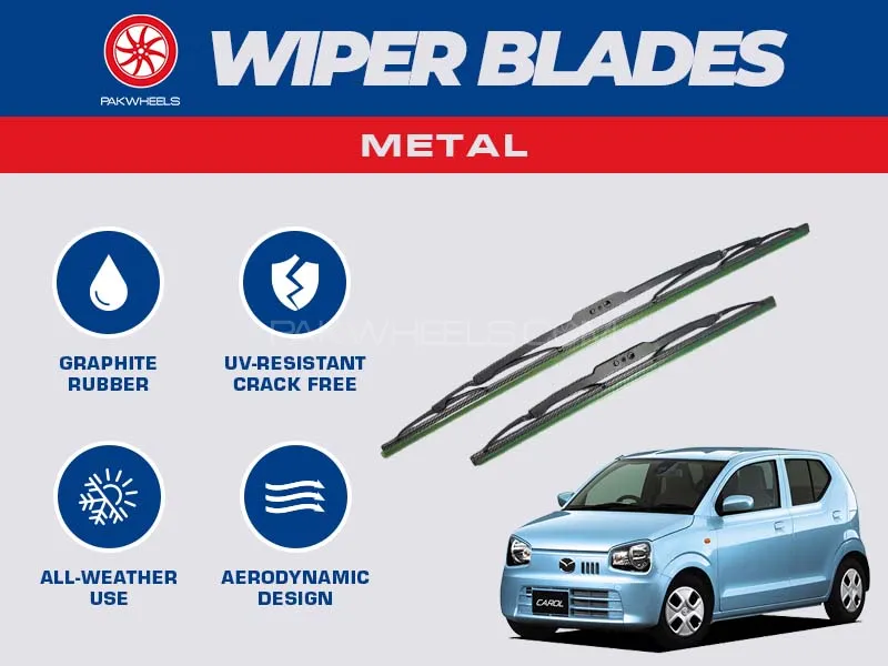 PakWheels Metal Wiper Blades For Mazda Carol Image-1