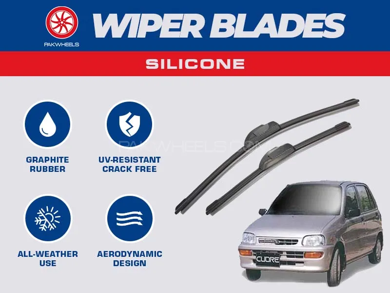 PakWheels Silicon Wiper Blades For Daihatsu Cuore Image-1