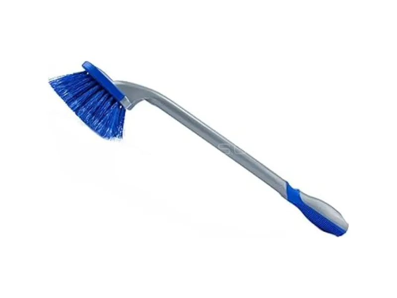 Soft Long Handle Car & Bike Wheel Cleaning Brush – Gentle Bristle Rim & Tire Scrubber Image-1