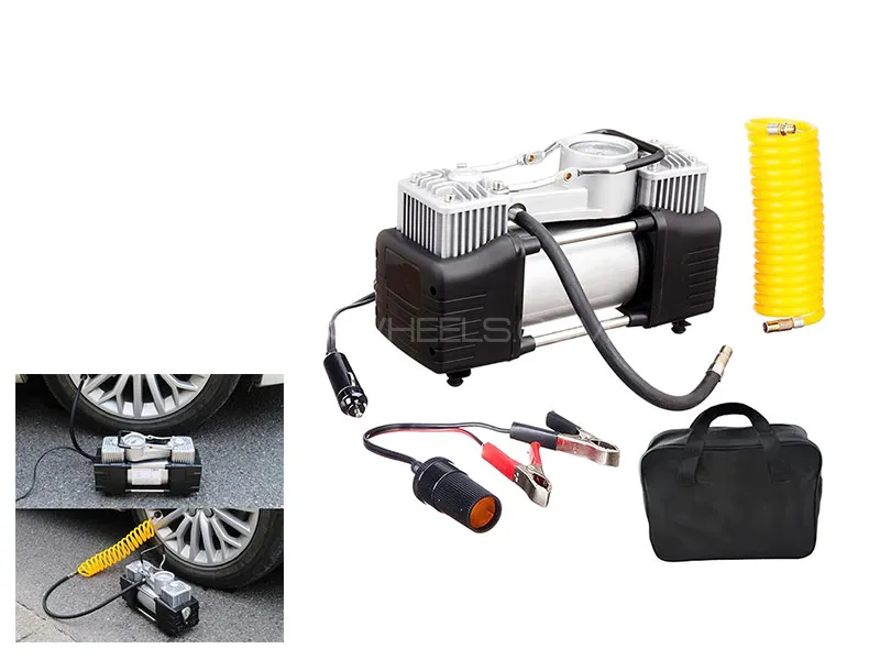 Camel Dual Cylinder Heavy Duty Tire Inflator Air Compressor Pump 150PSI Image-1