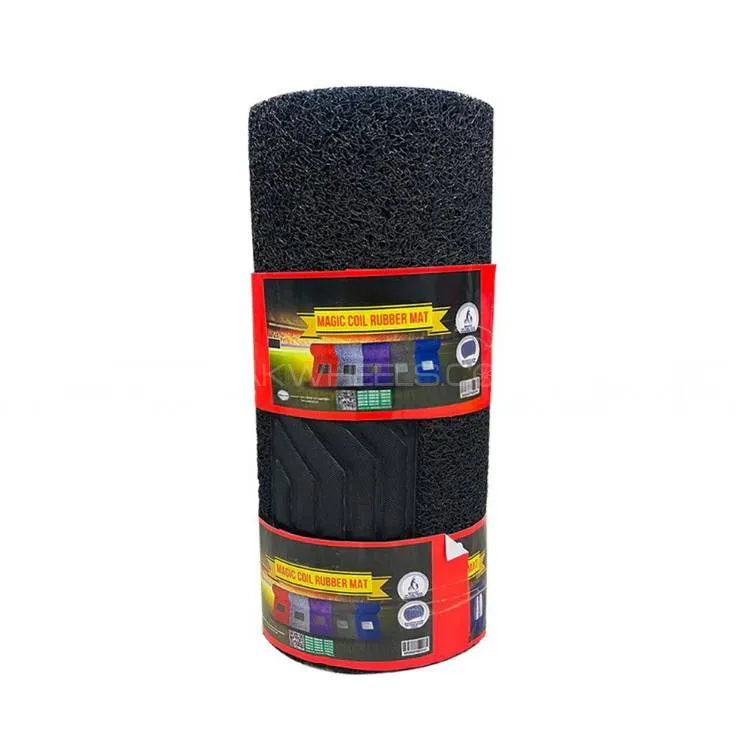 Universal Car Grass Floor Mats In Roll Custom Fitting Premium Quality - Black Image-1