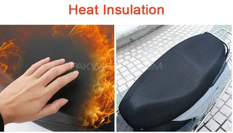 Universal Summer Motorcycle Seat Cover & Net 3D Mesh Protector Cover Image-1