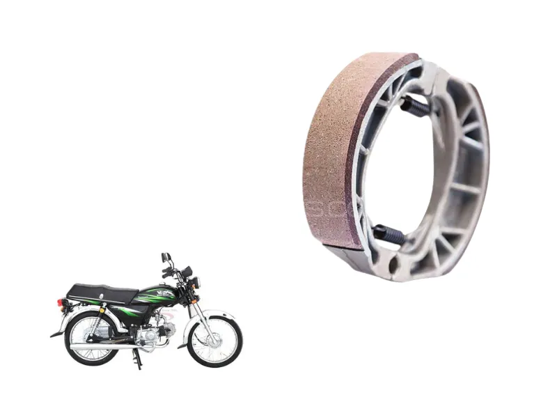 Crown Lifan Brake Shoe + Spring Set for 70cc Motorcycles Image-1