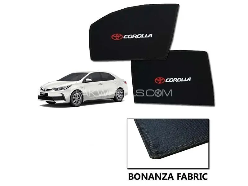 Toyota Corolla 2015-2025 Fix Side Shade With Logo Black UV Protection Heat Protection Manage Your Ga Image-1