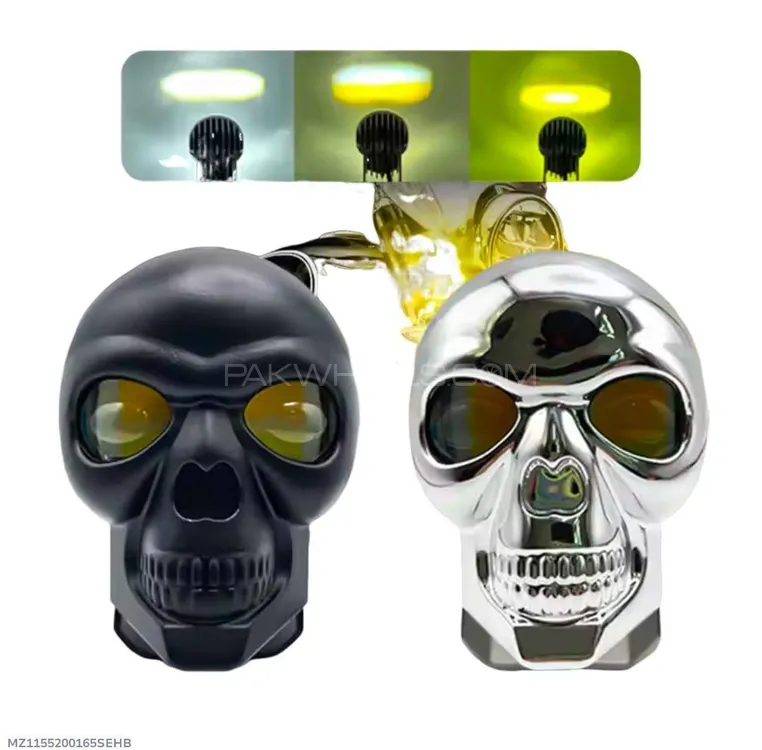 Bike skull fog light LED water proof High,low beam headlight Image-1